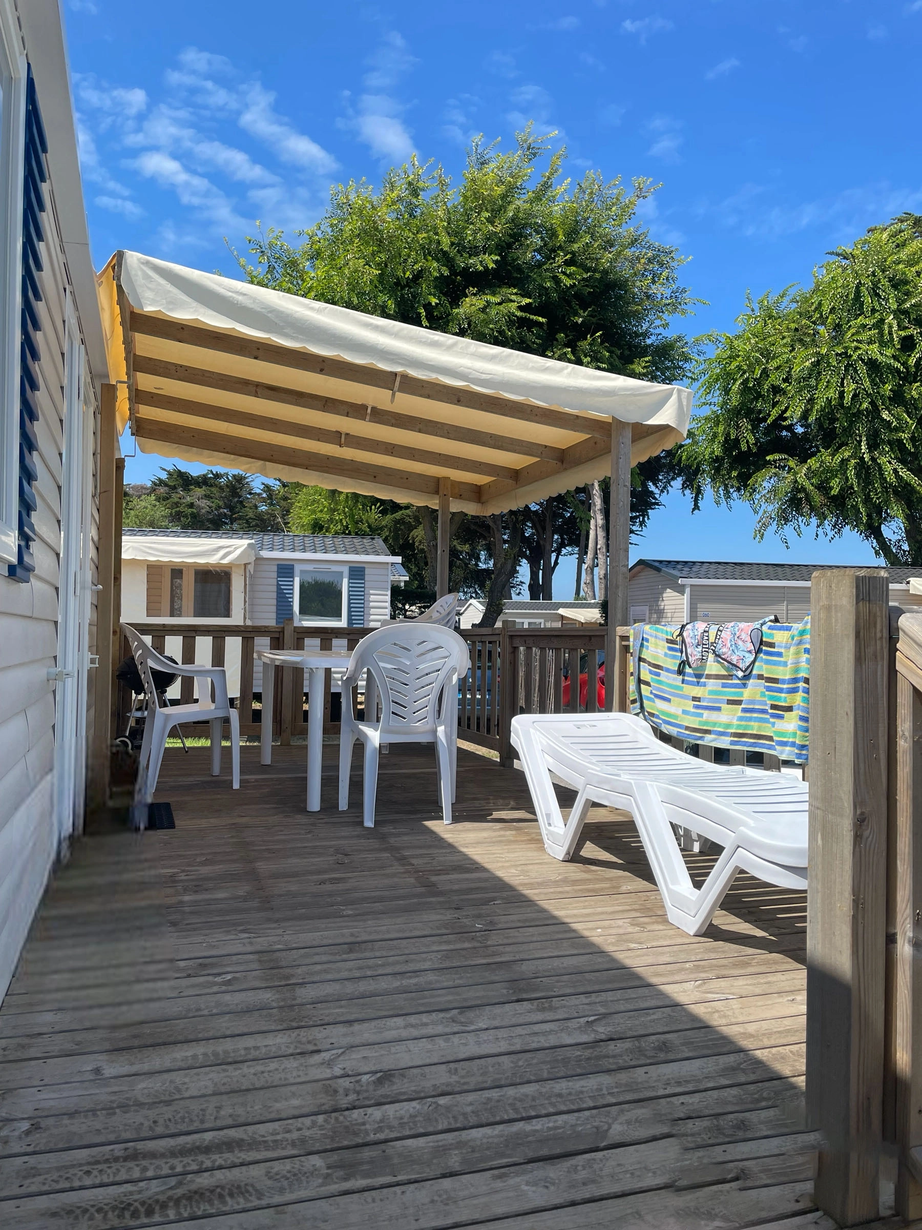 mobil home quiberon terrasse